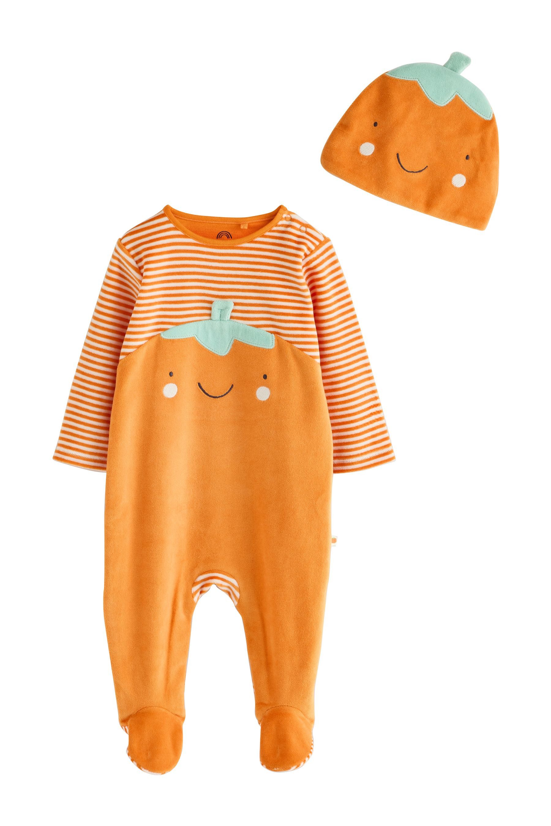 Next Schlafoverall Halloween-Schlafanzug und Mütze im 2er-Set (2-tlg)