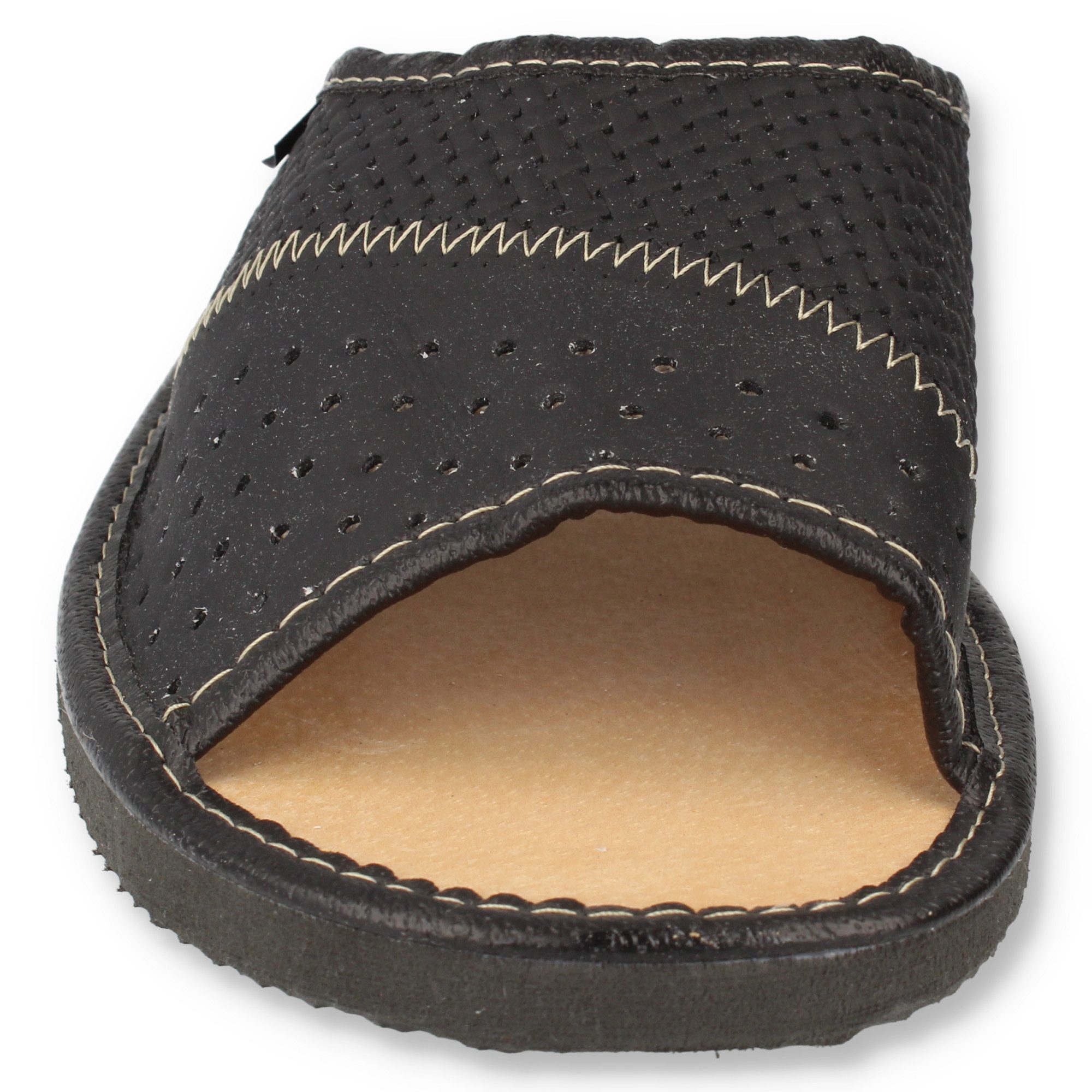 filsko Veere Herren offen aus Leder Hausschuh Lederschuhe