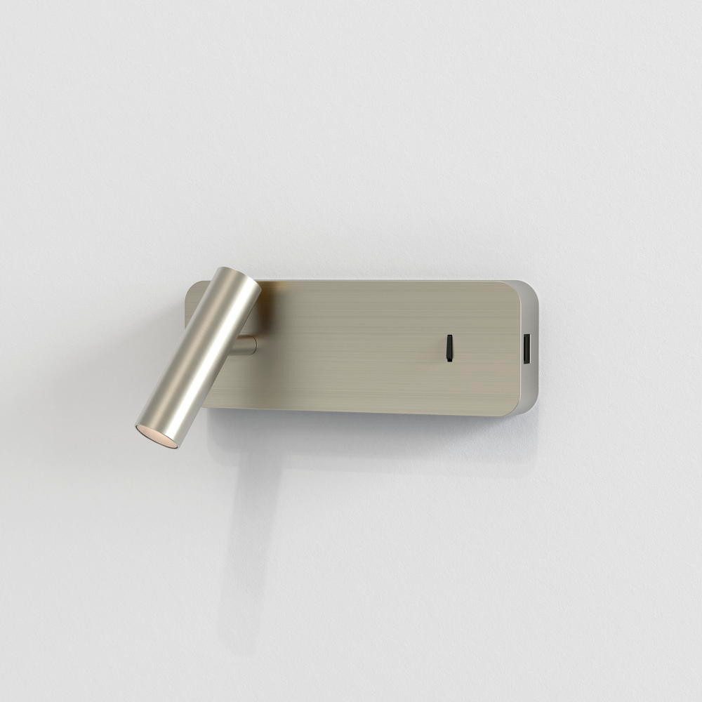 ASTRO Wandleuchte LED Wandleuchte Enna Surface USB in Nickel-matt mit Lesearm, LED