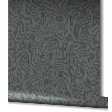 Marburg Vliestapete Serene Stripes, Streifen, moderne Vliestapete für Wohnzimmer Schlafzimmer Küche