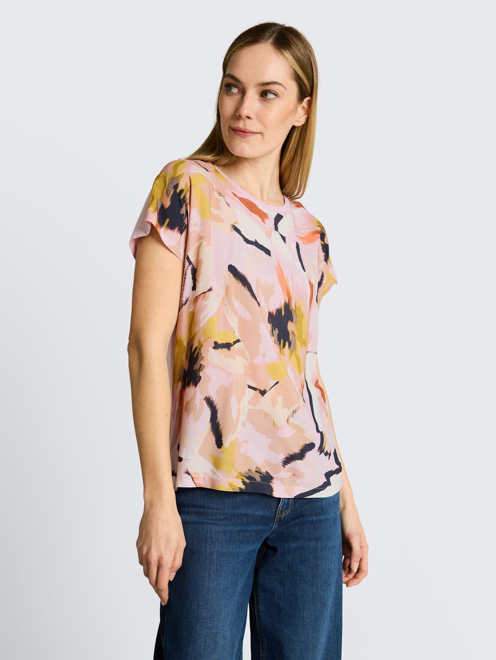 TOM TAILOR T-Shirt T-Shirt T-Shirt im Material-Mix