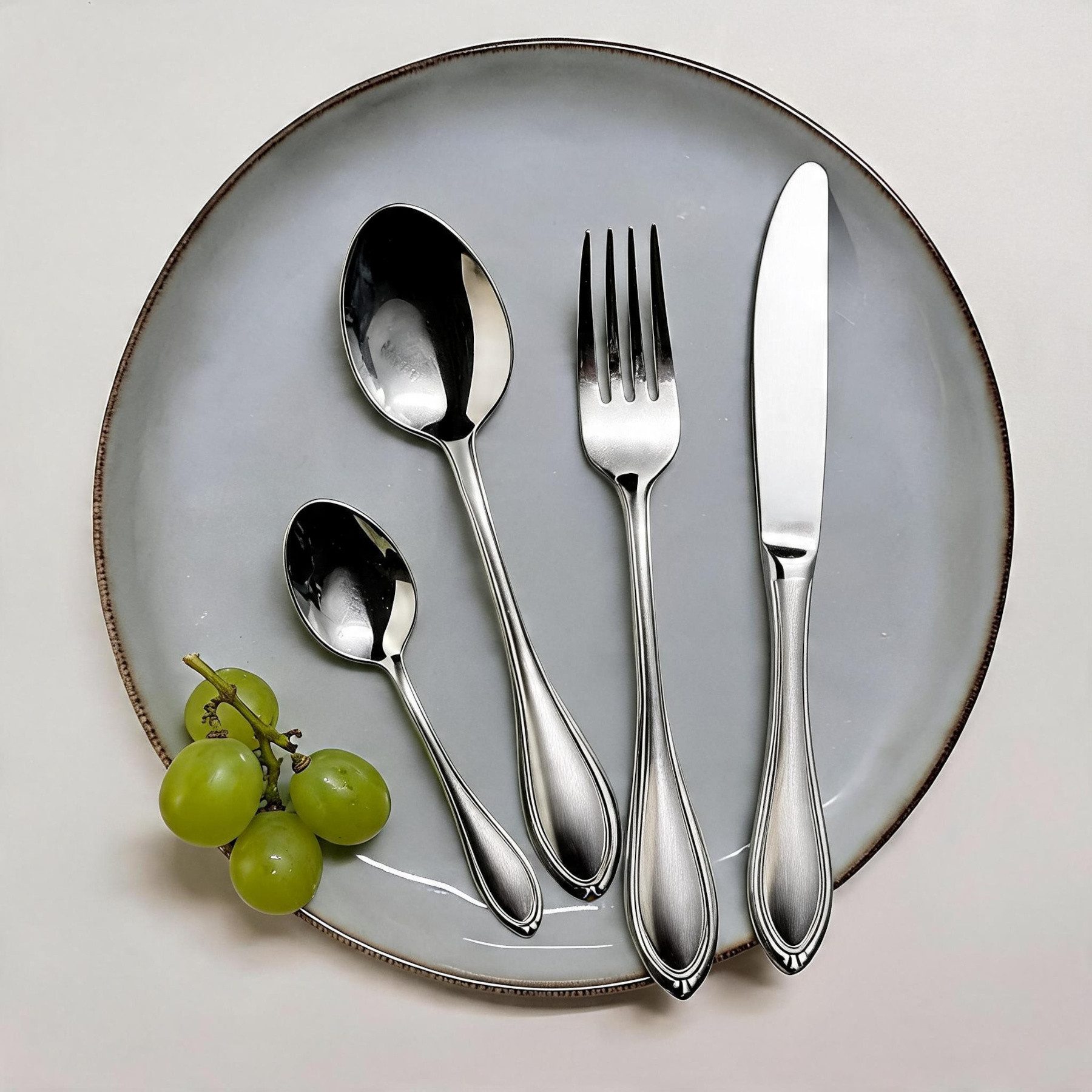 Mulex Besteck-Set Boston (30-tlg), 6 Personen, Chromnickelstahl 18/10, teilsatiniert