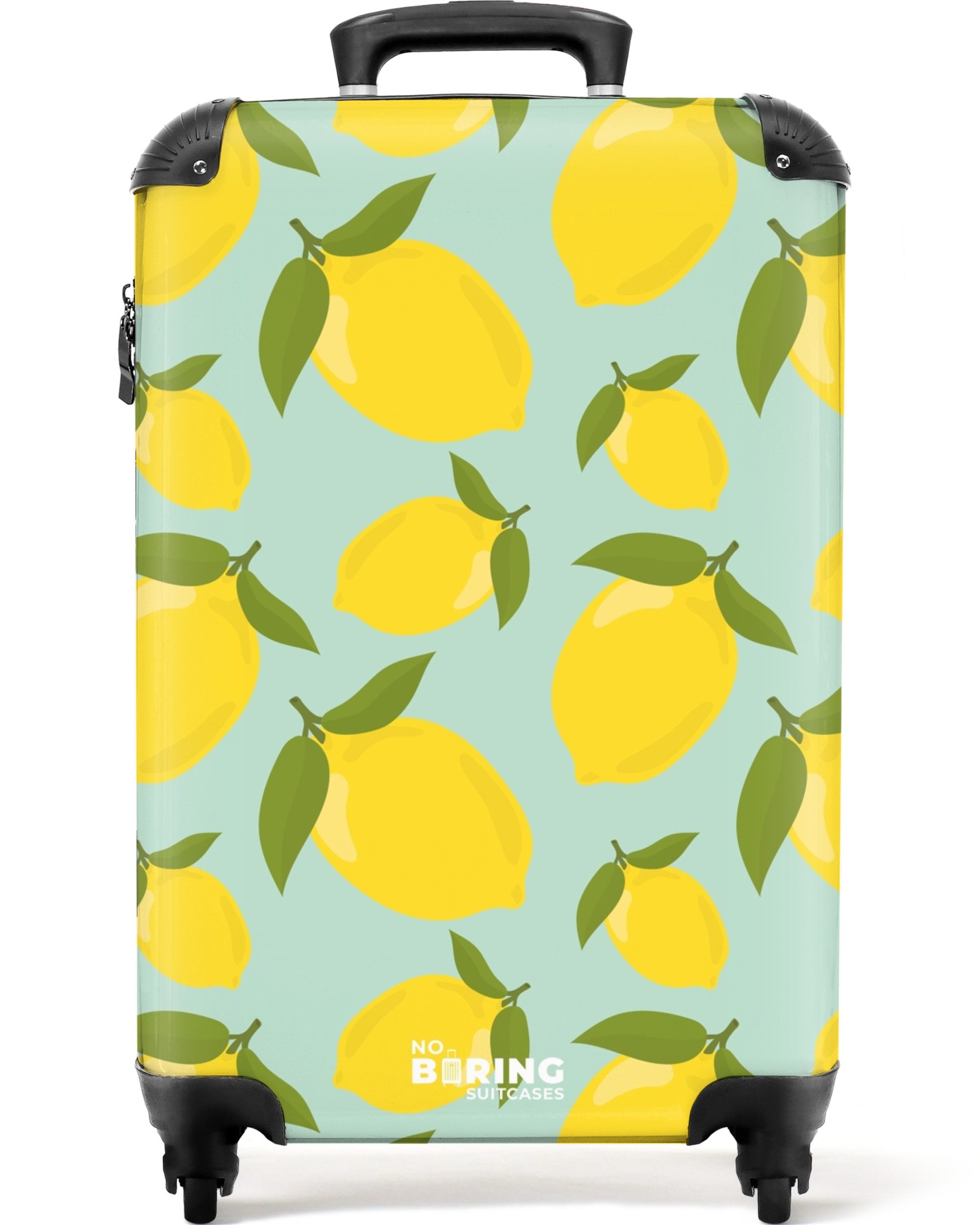 NoBoringSuitcases.com© Hartschalen-Trolley Pastellgrün mit Zitronen 55x35x2 günstig online kaufen