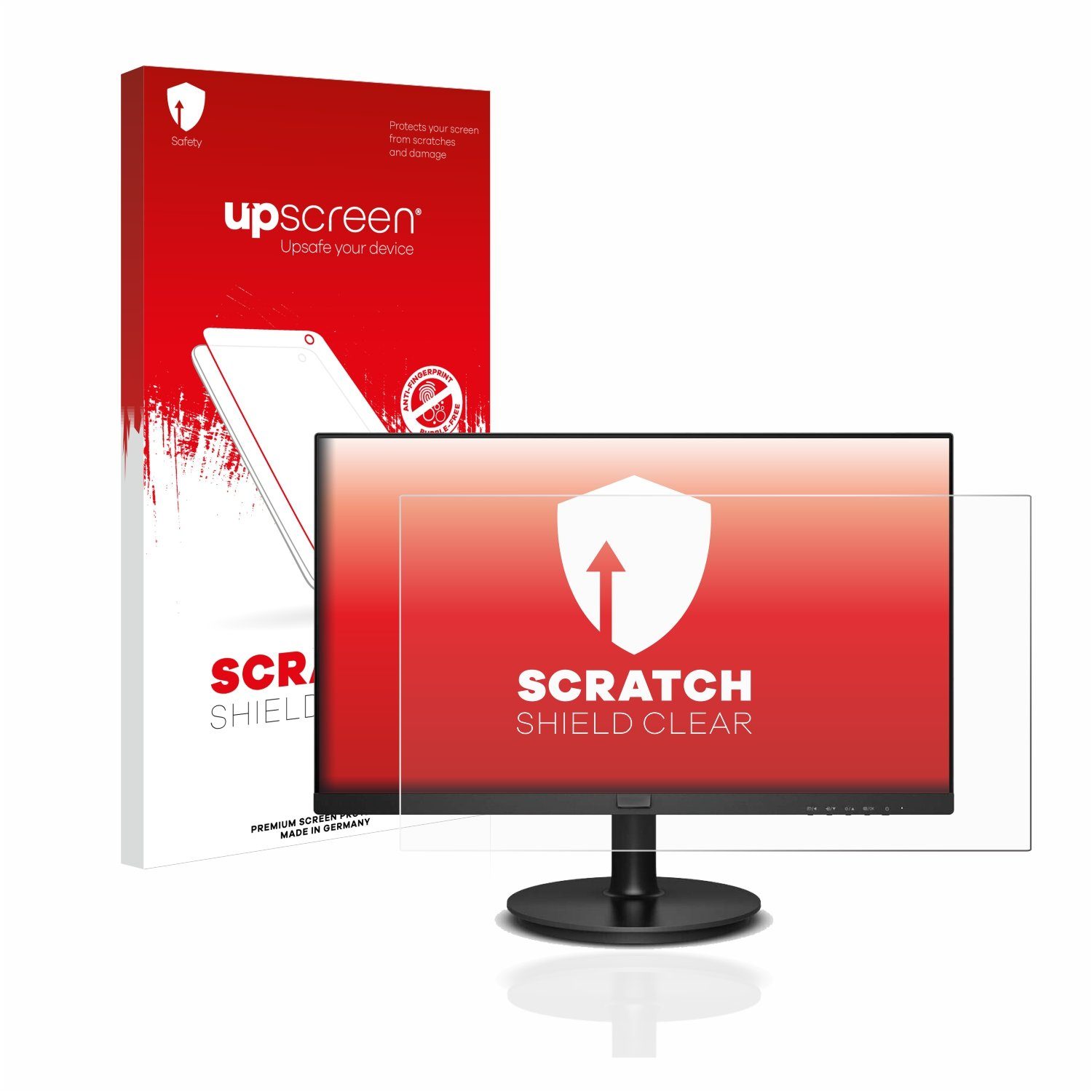 upscreen Schutzfolie für Philips 241V8L 24", Displayschutzfolie, Folie klar Anti-Scratch Anti-Fingerprint