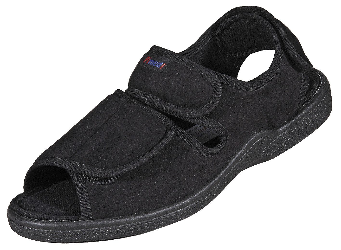 Pimed! Verbandsandale 37292, schwarz, ideal für Diabetiker Klettschuh Weitenregulierung durch starken Klettverschluss
