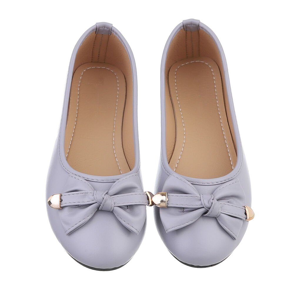 Ital-Design Damen Freizeit Ballerina (85894170) Blockabsatz Klassische Ballerinas in Grau