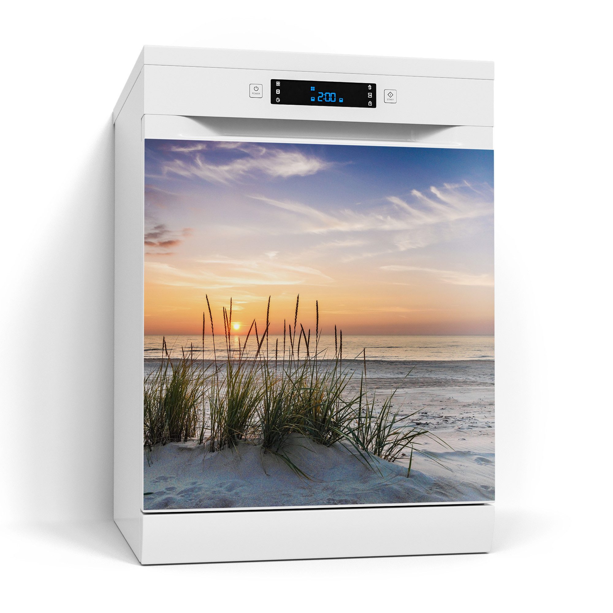 DEQORI Magnetfolie 'Sonnenuntergang am Strand', Spülmaschine Magnetmatte magnetisch Magnetfolie Folie Schutz