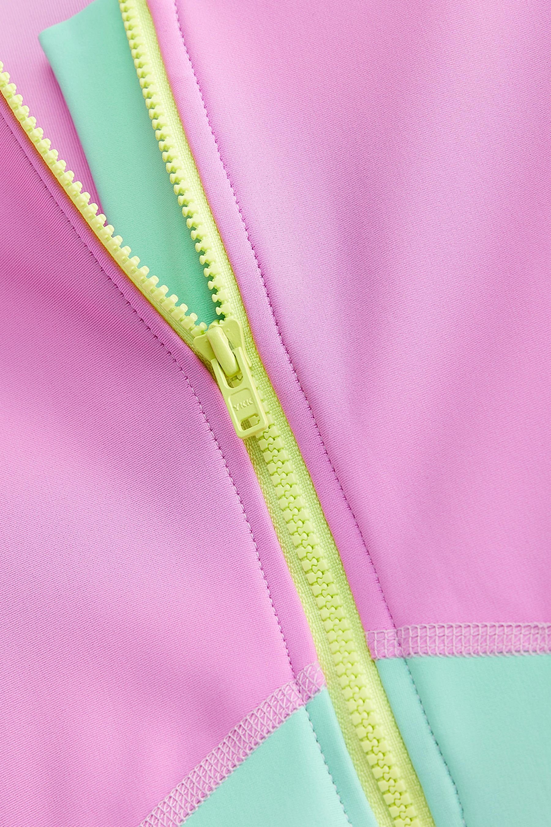 Next Pink/Blue Badeanzug (1-St) Langärmeliger Badeanzug
