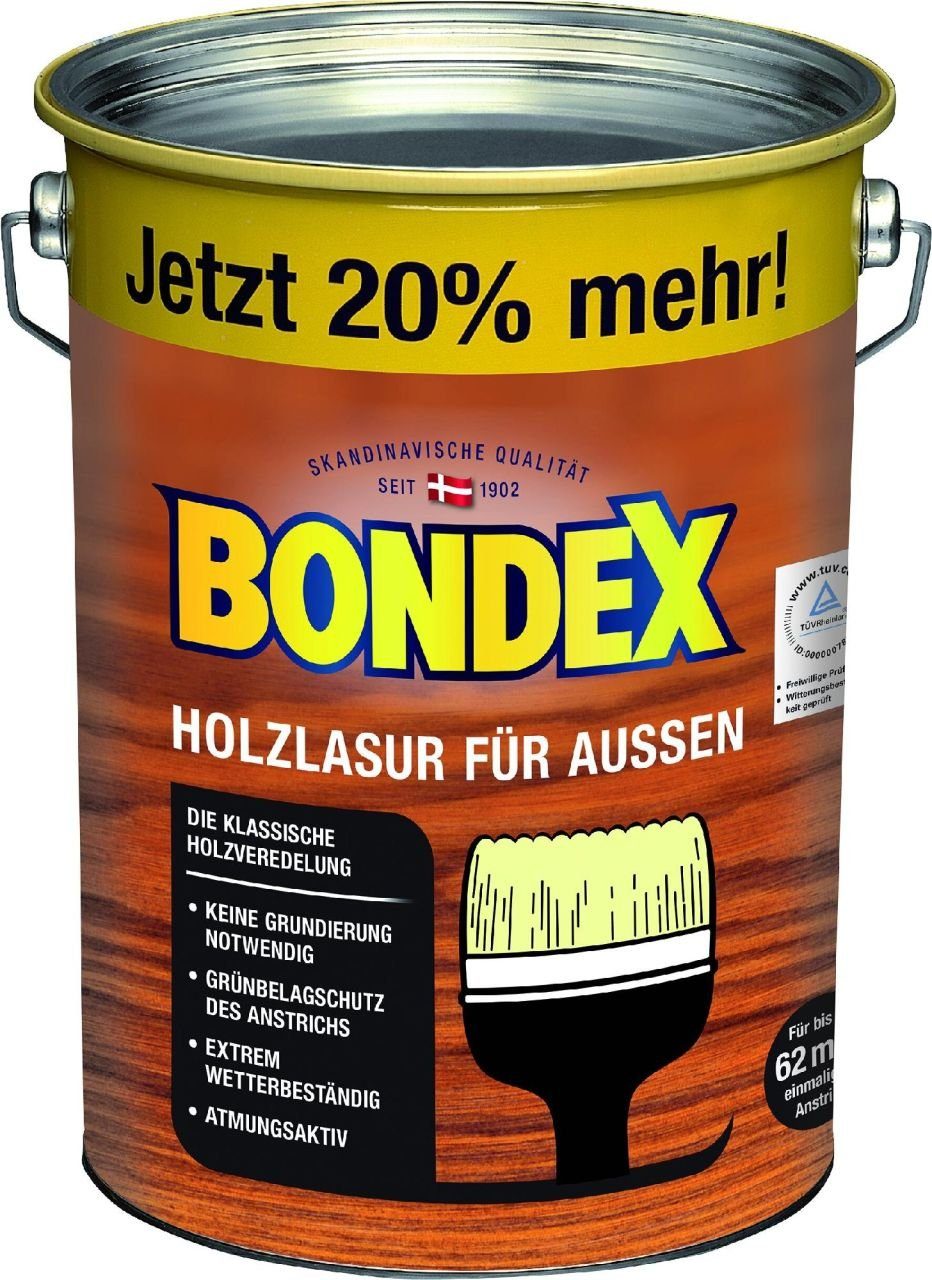Bondex Lasur Bondex Holzlasur für Außen 4,8 L mahagoni