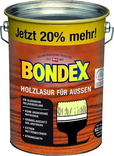 Bondex Lasur Bondex Holzlasur für Außen 4,8 L dunkelgrau