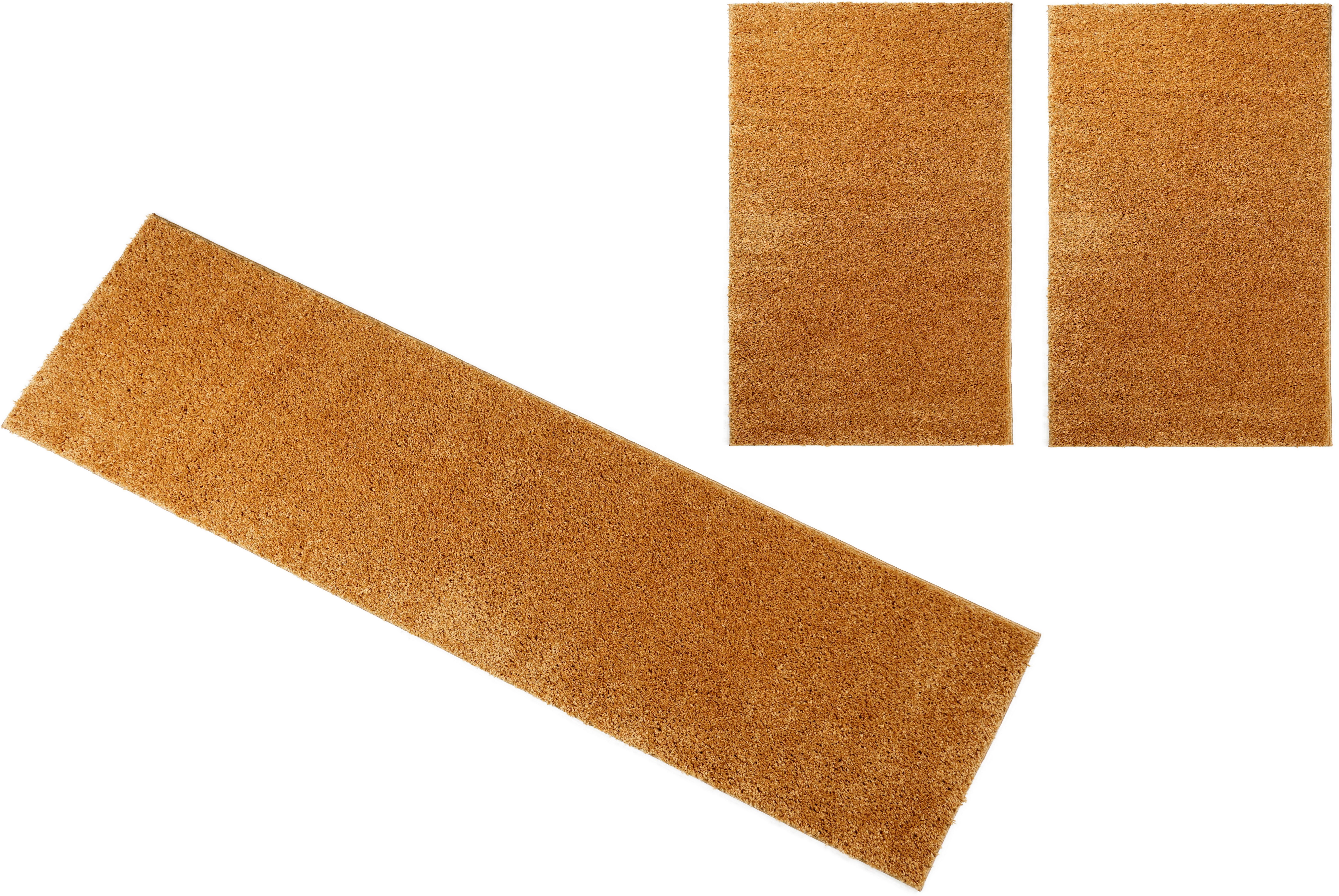 Bruno Banani Bettumrandung Shaggy Soft, Höhe 30 mm, (3-tlg), gewebt, Uni-Fa günstig online kaufen