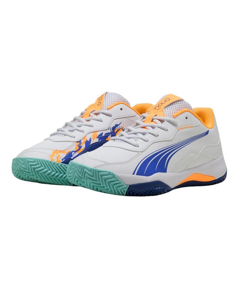 PUMA Padelschuhe Nova Smash Allcourt 2025 weiss/bunt Herren Tennisschuh günstig online kaufen