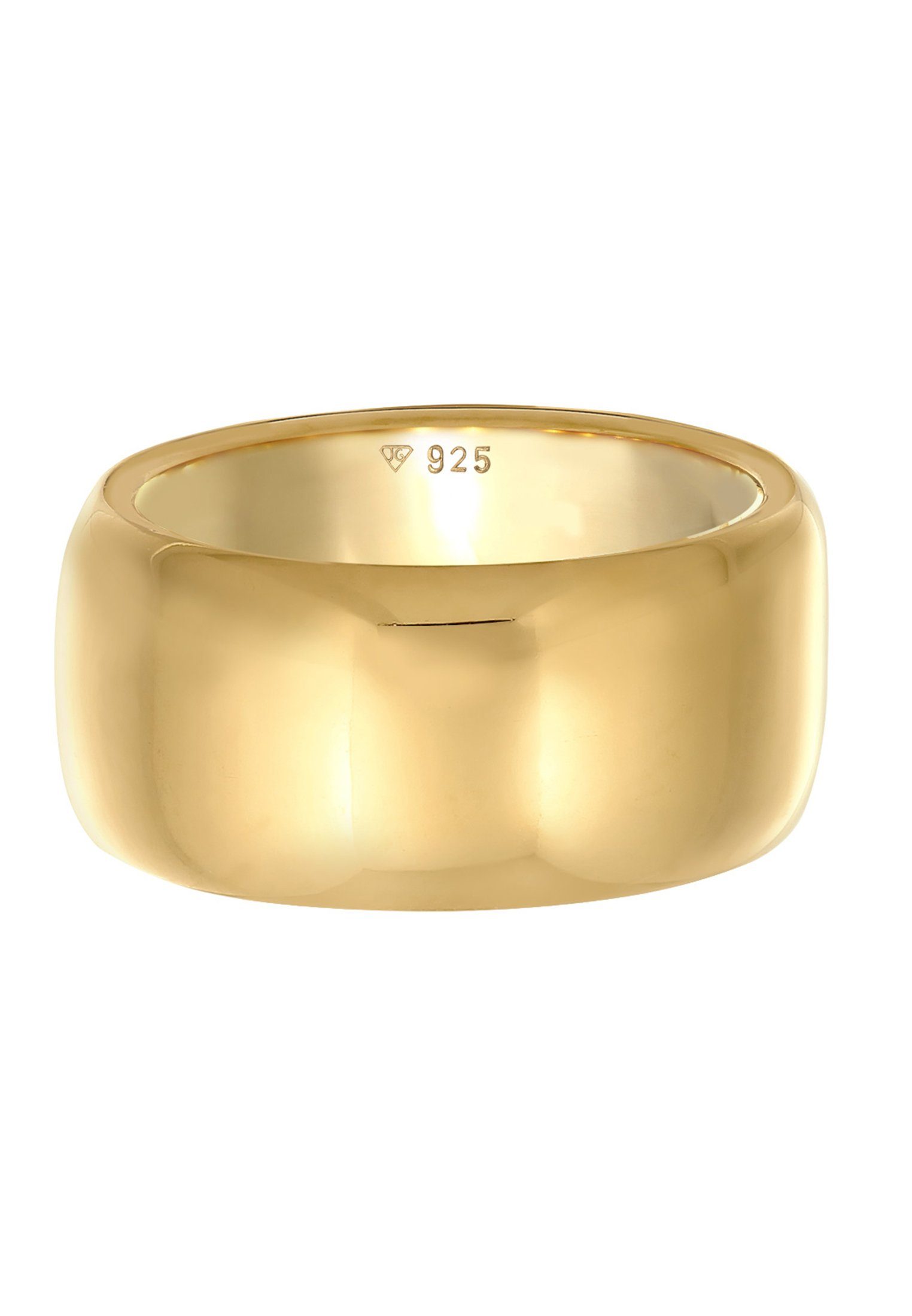 Elli Premium Fingerring Breit Schlicht Bandring Trend 925 Sterling Silber