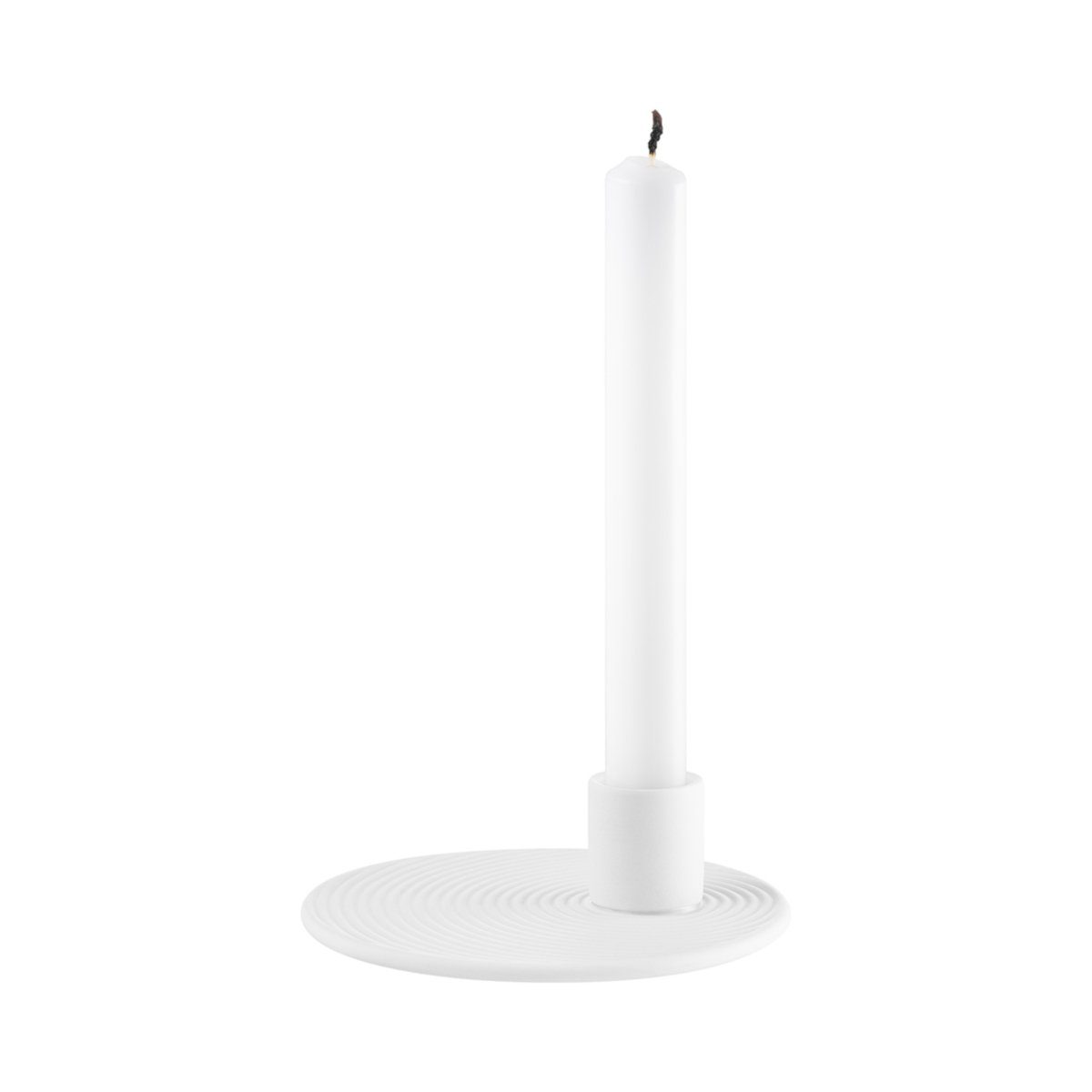 blomus Kerzenhalter Standard runde Weiß 2.3 NONA Kerzenhalter für - ca. Halterung Stabkerzen Farbwahl, Öffnung cm, innen