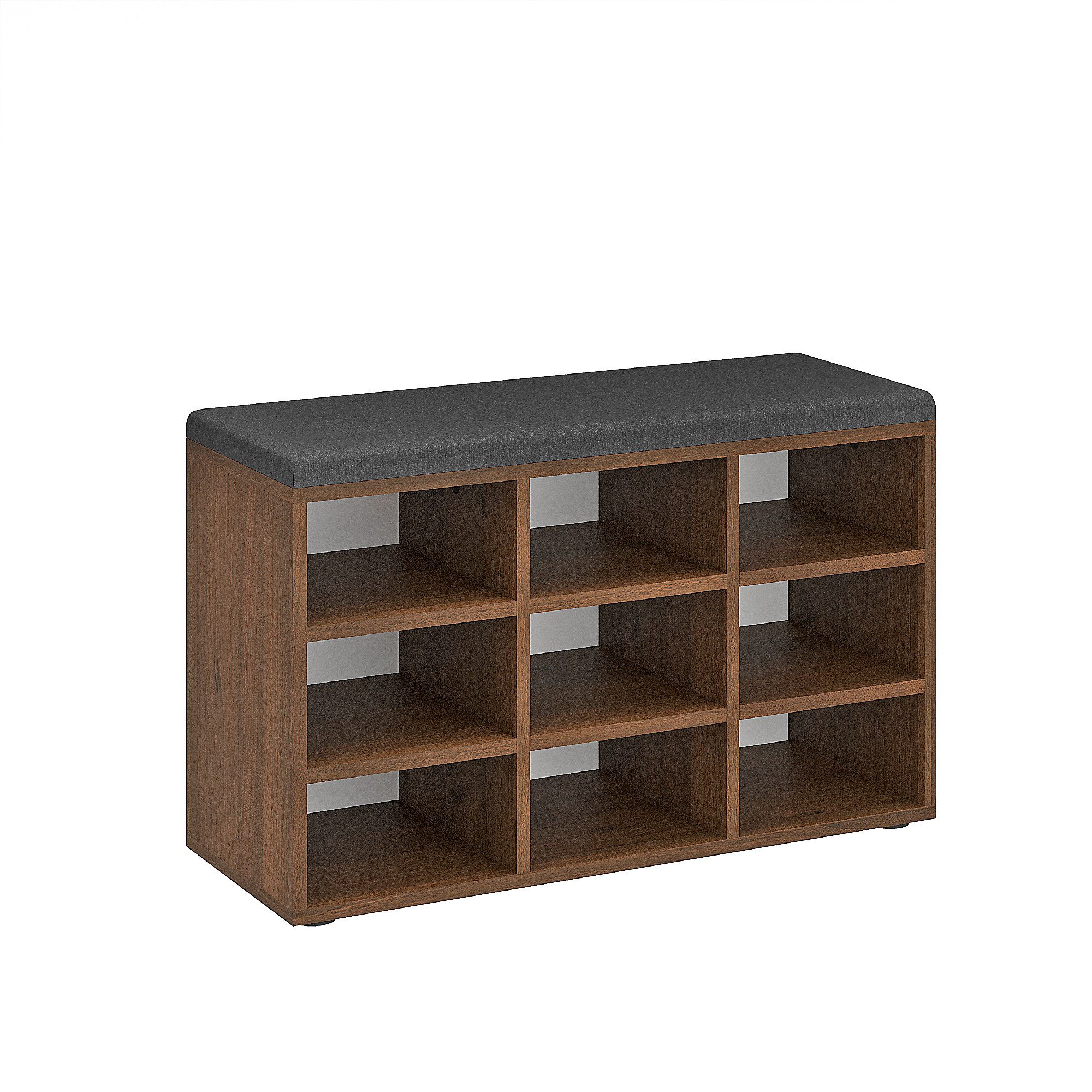 KOMTO Schuhbank Schuhregal mit Sitzfläche Sitzbank mit Stauraum, Sofia 80 x 50 x 30 cm