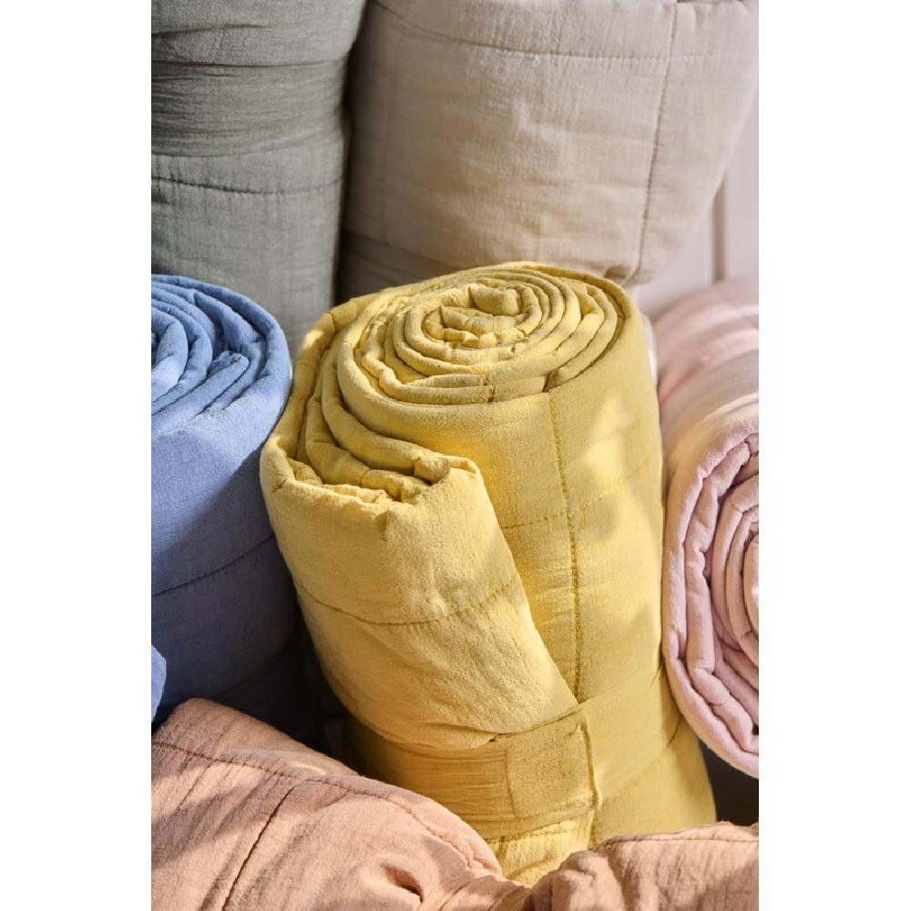 Wohndecke Ib Laursen Tagesdecke Quilt Klassisch Gelb (130x180cm), Ib Laursen