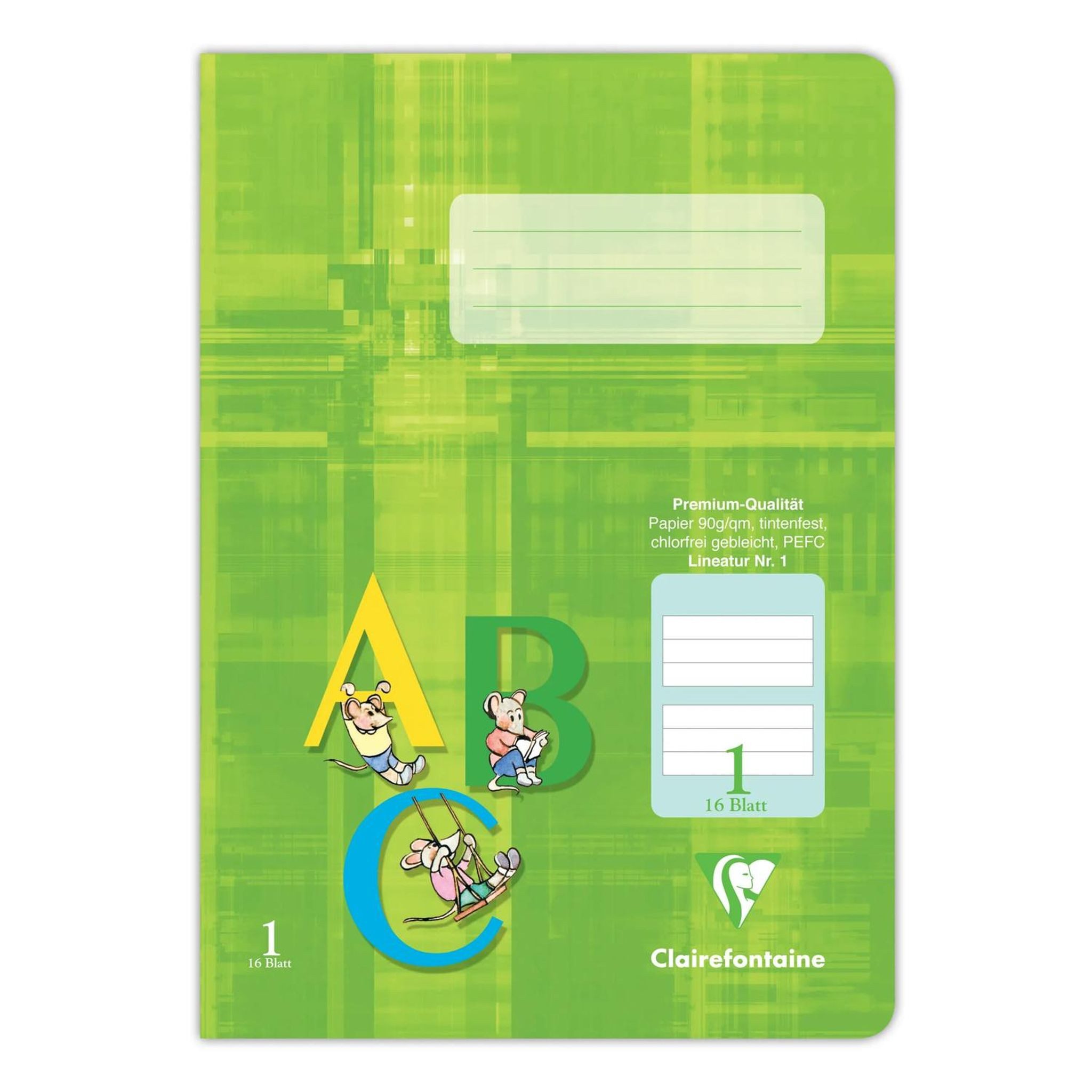 CLAIREFONTAINE Schulheft Clairefontaine Heft A5 Premium Lin. 1 gn 16Bl