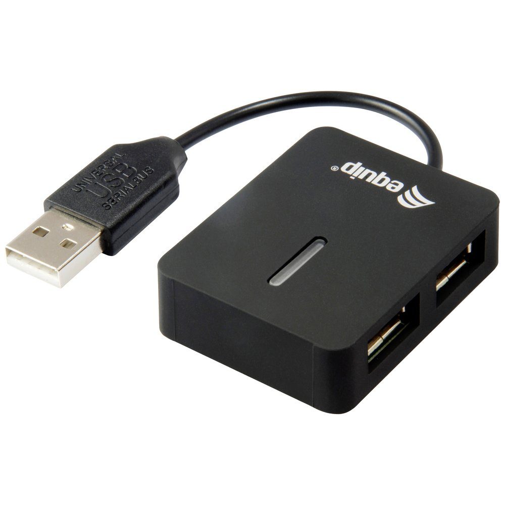USB-Verteiler Equip 2 Port USB 2.0-Hub Schwarz