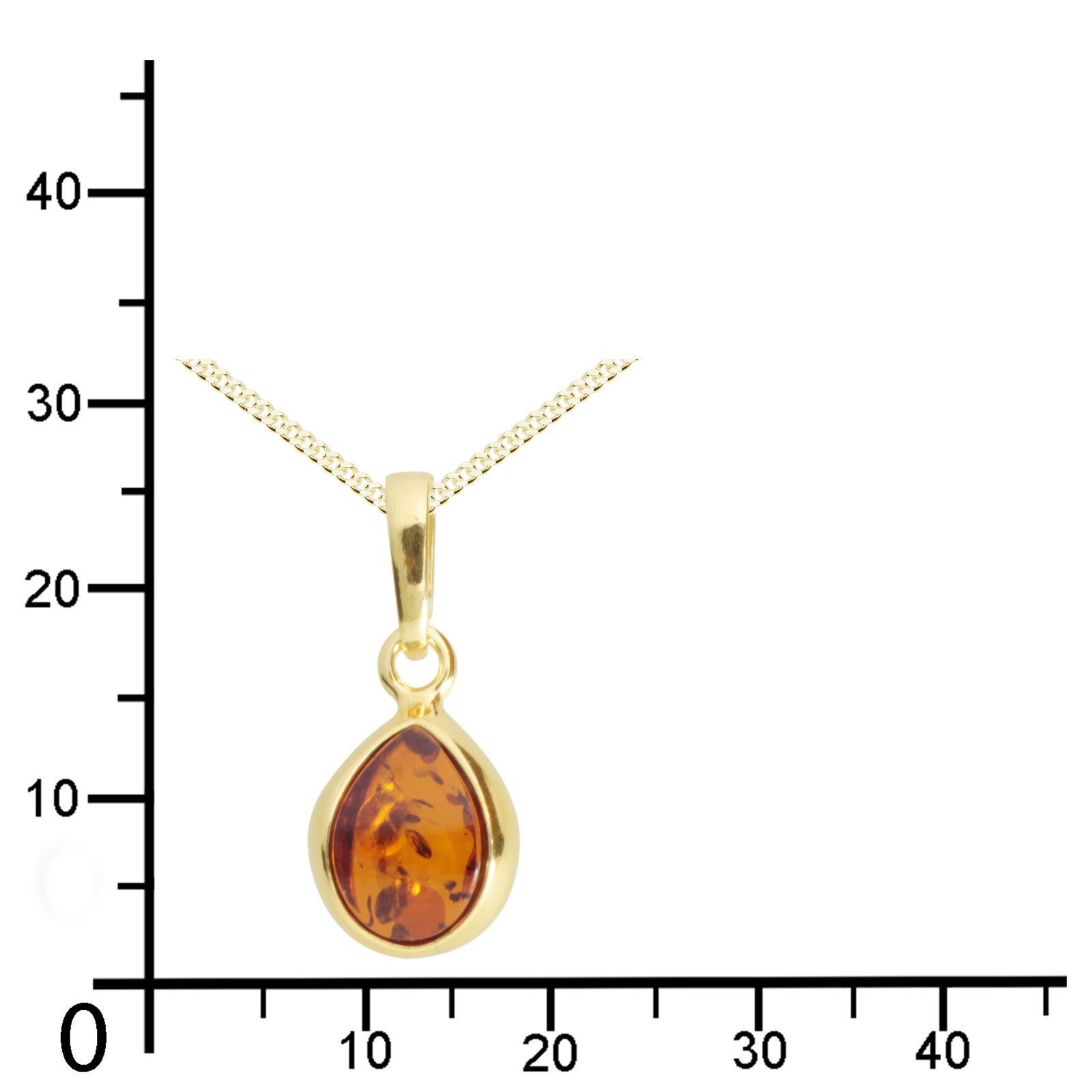 OSTSEE-SCHMUCK Kette mit Anhänger Ostsee-Schmuck Kette mit Anhänger Enela Kette mit Anhänger Enela (2-tlg)