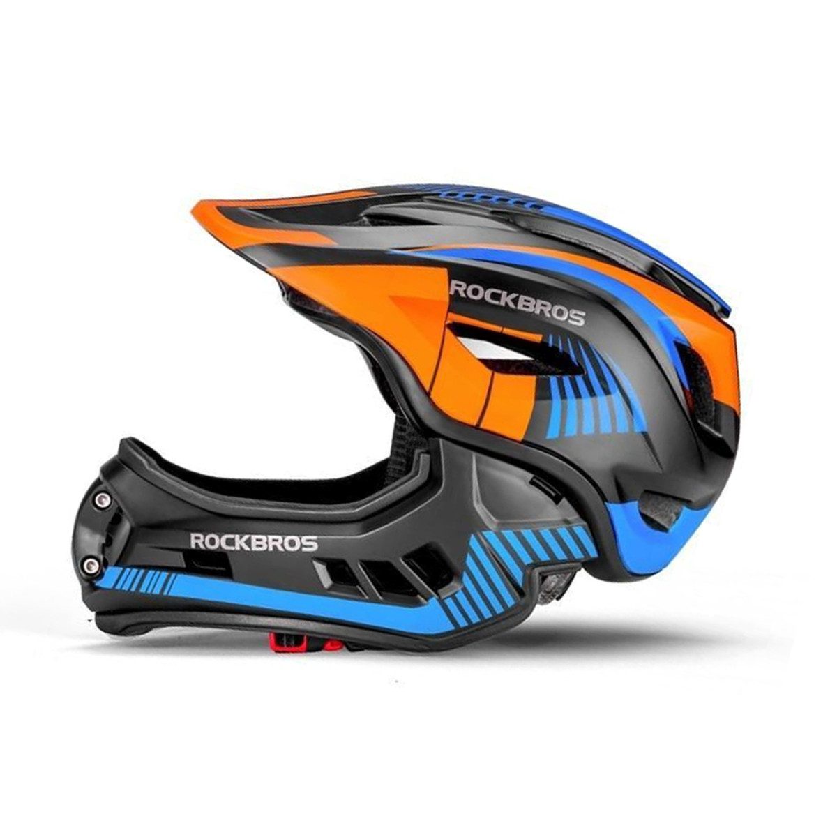 ROCKBROS Kinderfahrradhelm TT-32 (Fahrradhelm Set, Kinderhelm Set mit Kinnschutz), Kinderhelm mit abnehmbarem Fullface Kinnschutz