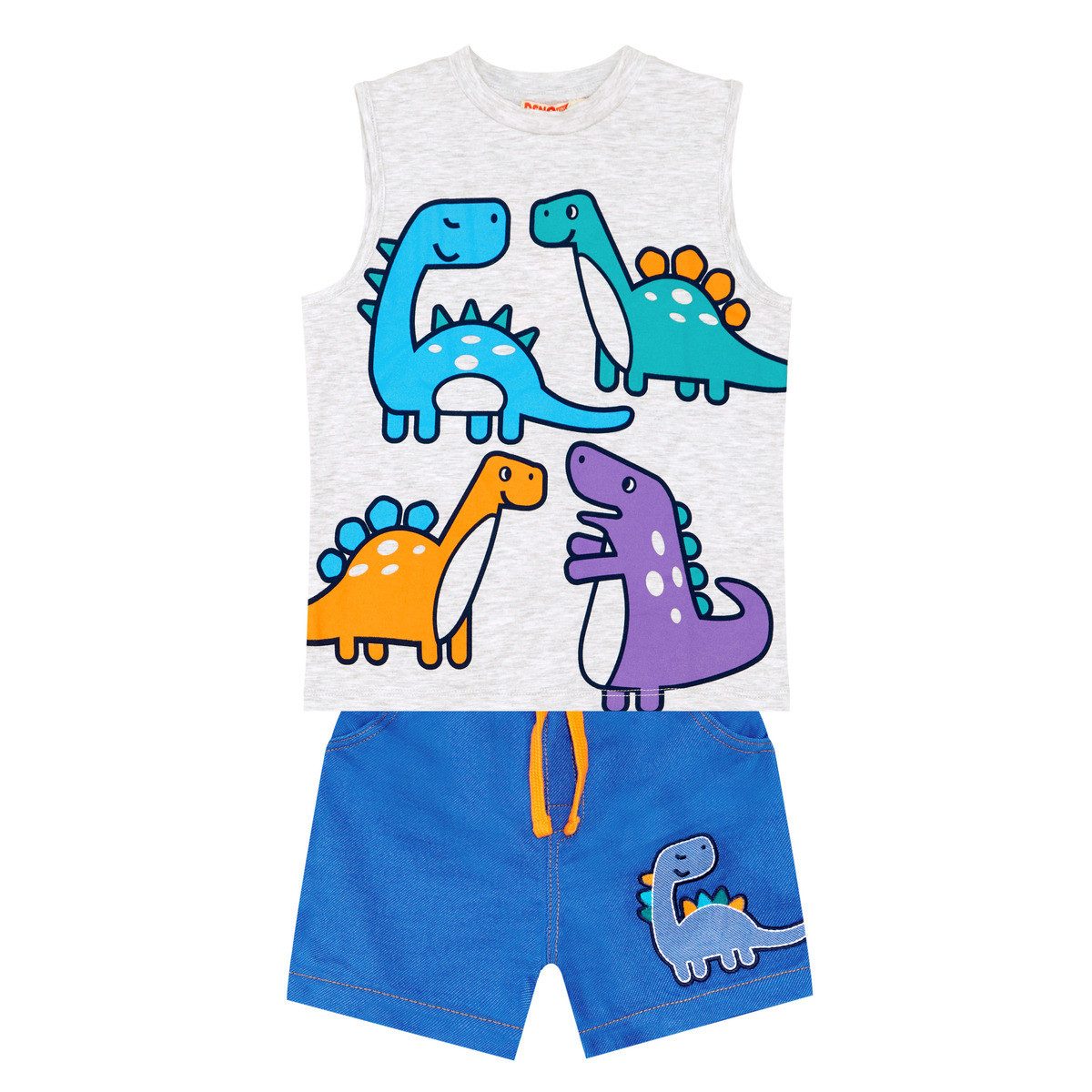 Denokids T-Shirt Dinos Jungen (1-tlg) Outfit-Set, Bekleidungsset, Kombi-Set, 2er-Set, Mini Set