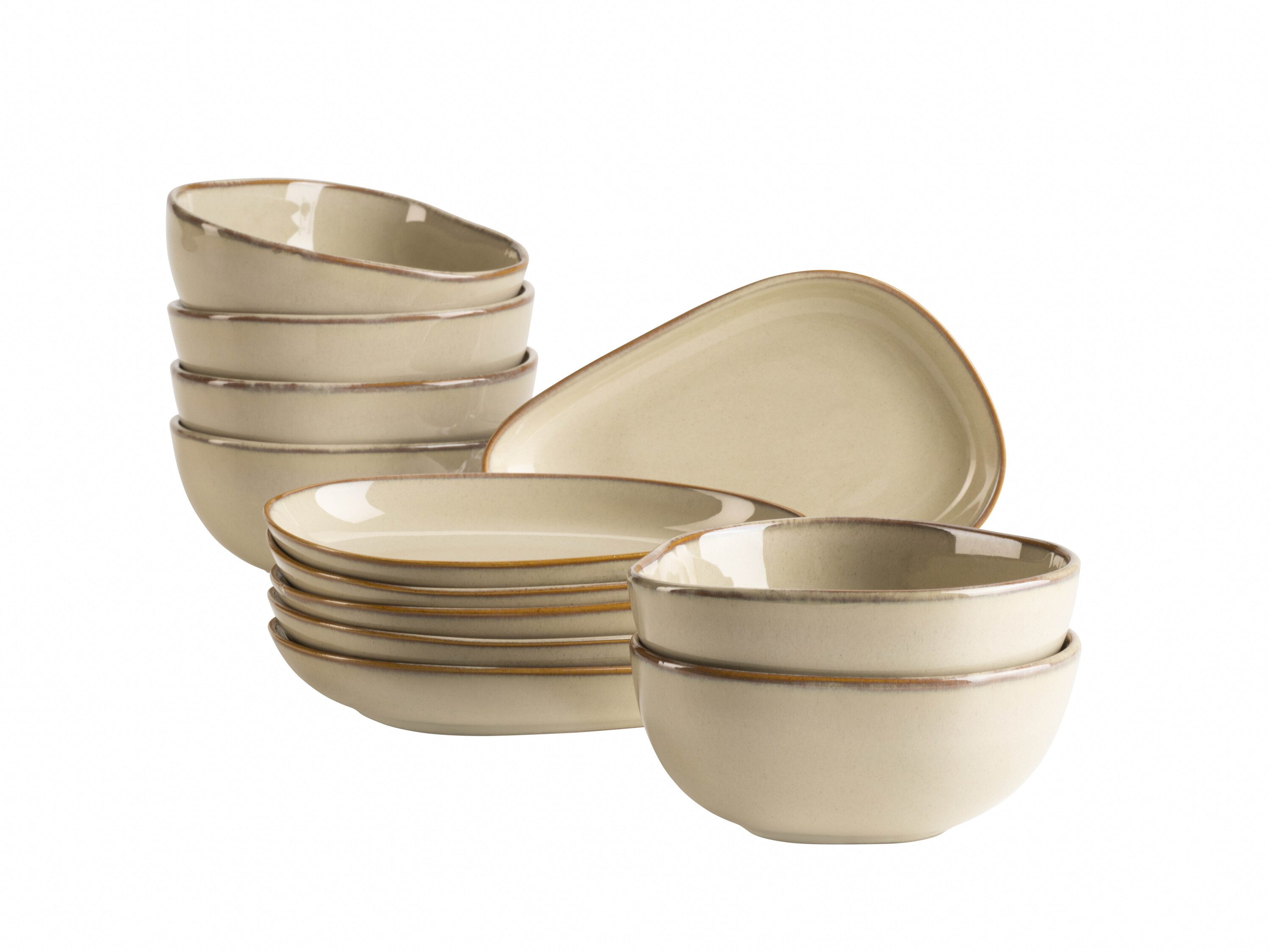 MÄSER Servier-Set Cordelia, Steinzeug, (12-tlg)