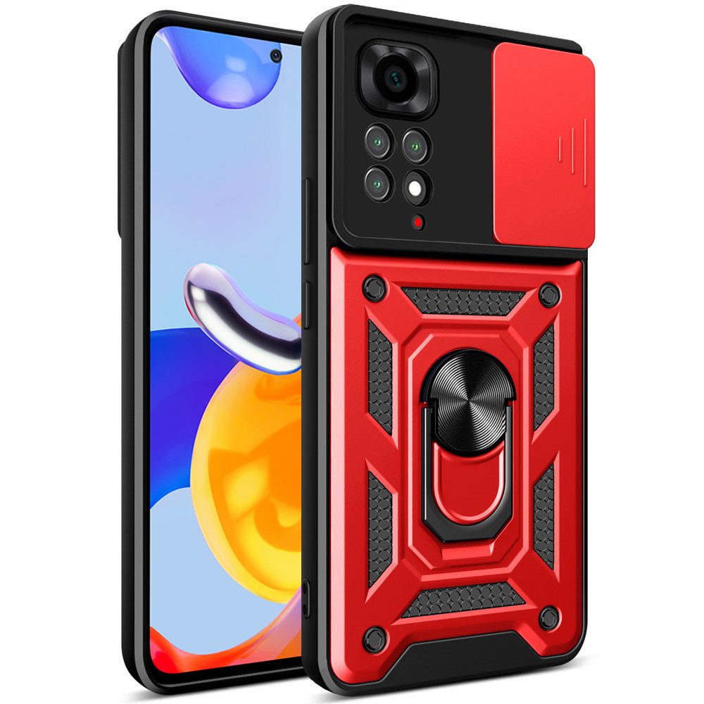 FITSU Handyhülle Handyhülle für Xiaomi Redmi Note 11 Pro Hülle Outdoor Case 6,67 Zoll, Robuste Handyhülle stabile Schutzhülle Cover Case mit Kamera Slider