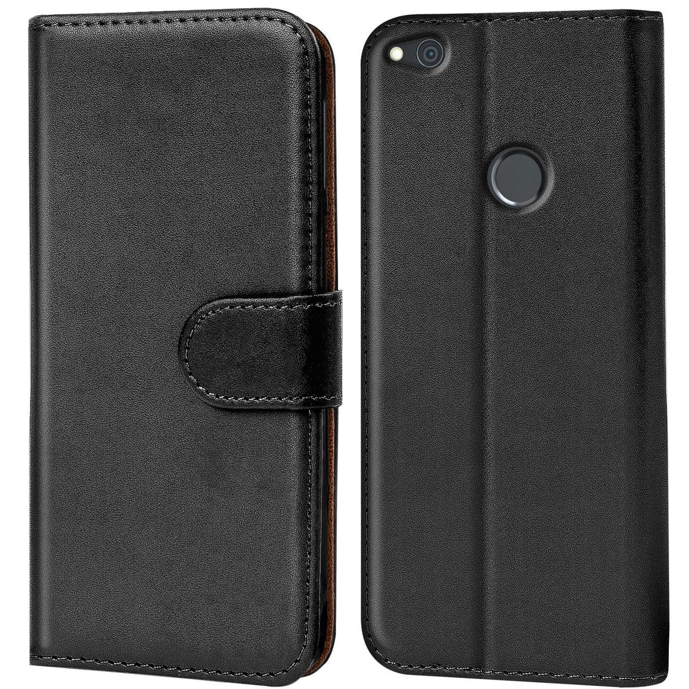 CoolGadget Handyhülle Wallet Klapp Tasche Book Case für Huawei P8 Lite 2017 5,2 Zoll, Hülle Klapphülle Flip Cover Etui Schutzhülle
