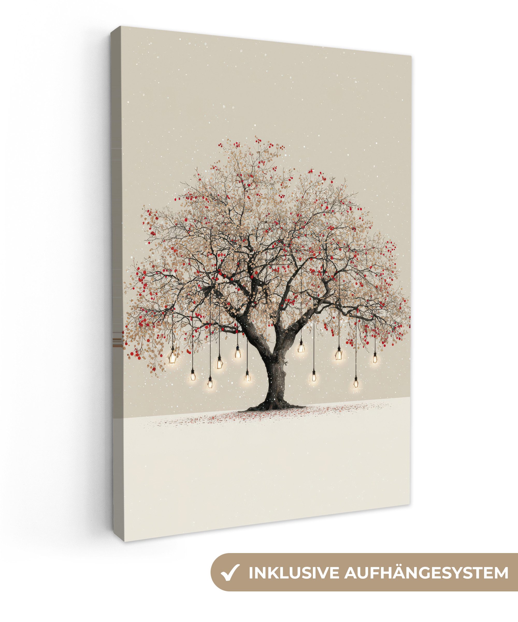 OneMillionCanvasses® Leinwandbild Lichterbaum - Winter - Weihnachten - Mehr günstig online kaufen