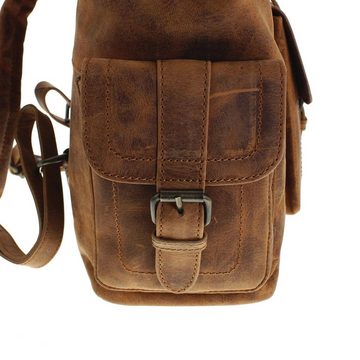 FB Fashion Boots Reisetasche FB BAGS 1213 Lederrucksack Braun