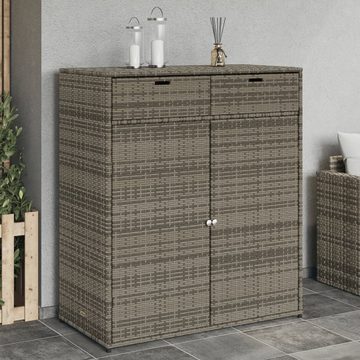 DOTMALL Garten-Geräteschrank Gartenschrank Grau 105x55x113 cm Poly Rattan Marke: vidaXL