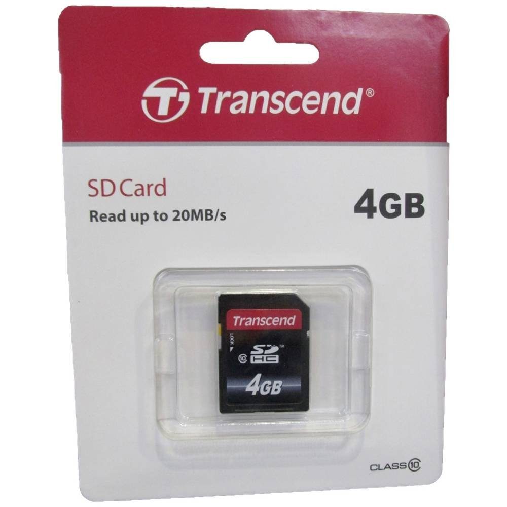 Transcend 4GB SDHC Karte Class 10 TS4GSDHC10 Speicherkarte