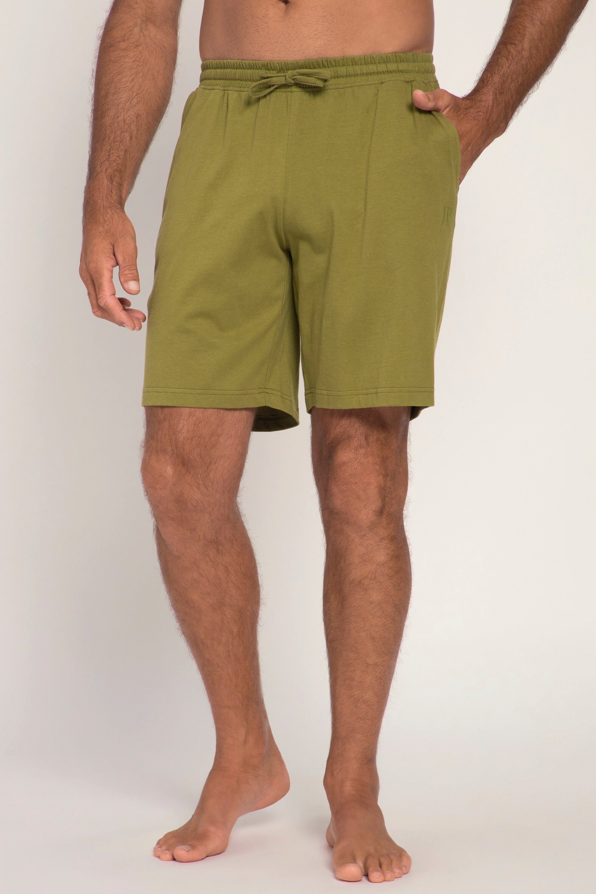JP1880 Schlafanzug Schlafanzug Hose Homewear Shorts Elastikbund olive