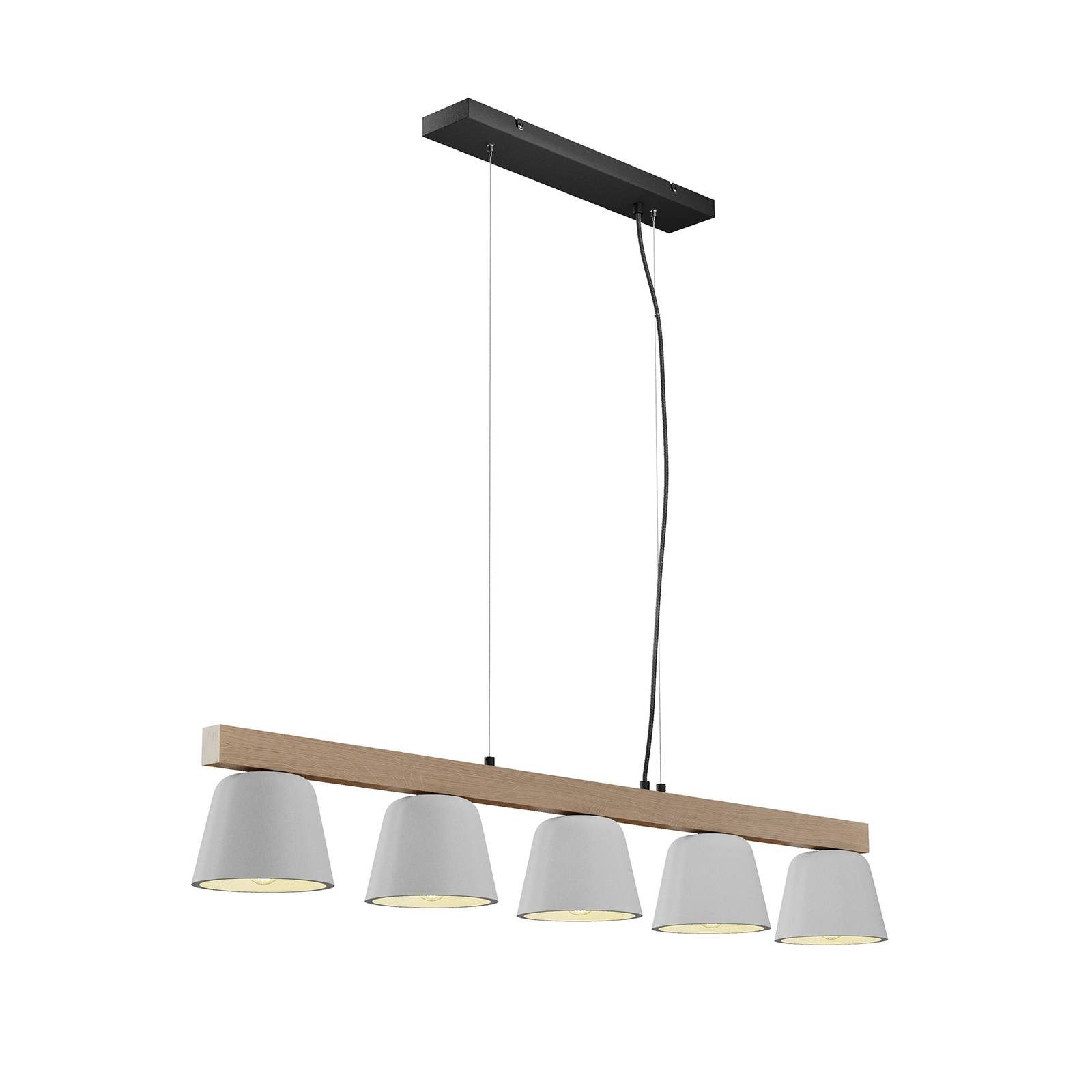 Lucande Hängeleuchte Kalinda, Alu IP20, 5 x 40 W