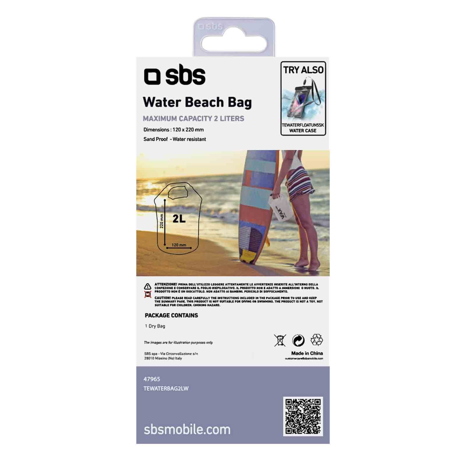sbs Strandtasche »SBS wasserdichte Tasche für den Strand - Kleine  Strandtasche 2 Liter - Strandbeutel wasserdicht, klein & leicht in weiß«  online kaufen | OTTO