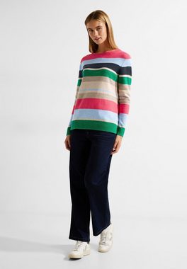 Cecil Strickpullover Cosy Streifenpullover Multicolor-Streifenmix