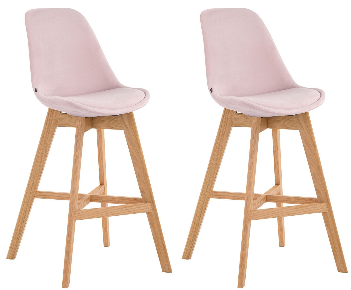Barhocker 2er Set Barhocker Cannes Samt natura