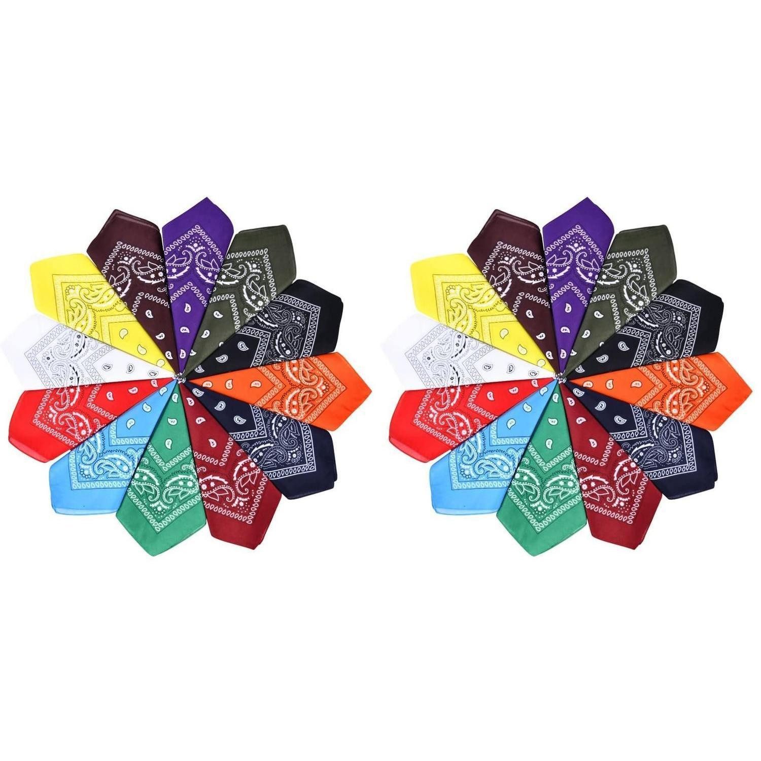 LuxusKollektion Bandana Bandana Paisley 12er-Pack, (12-St)