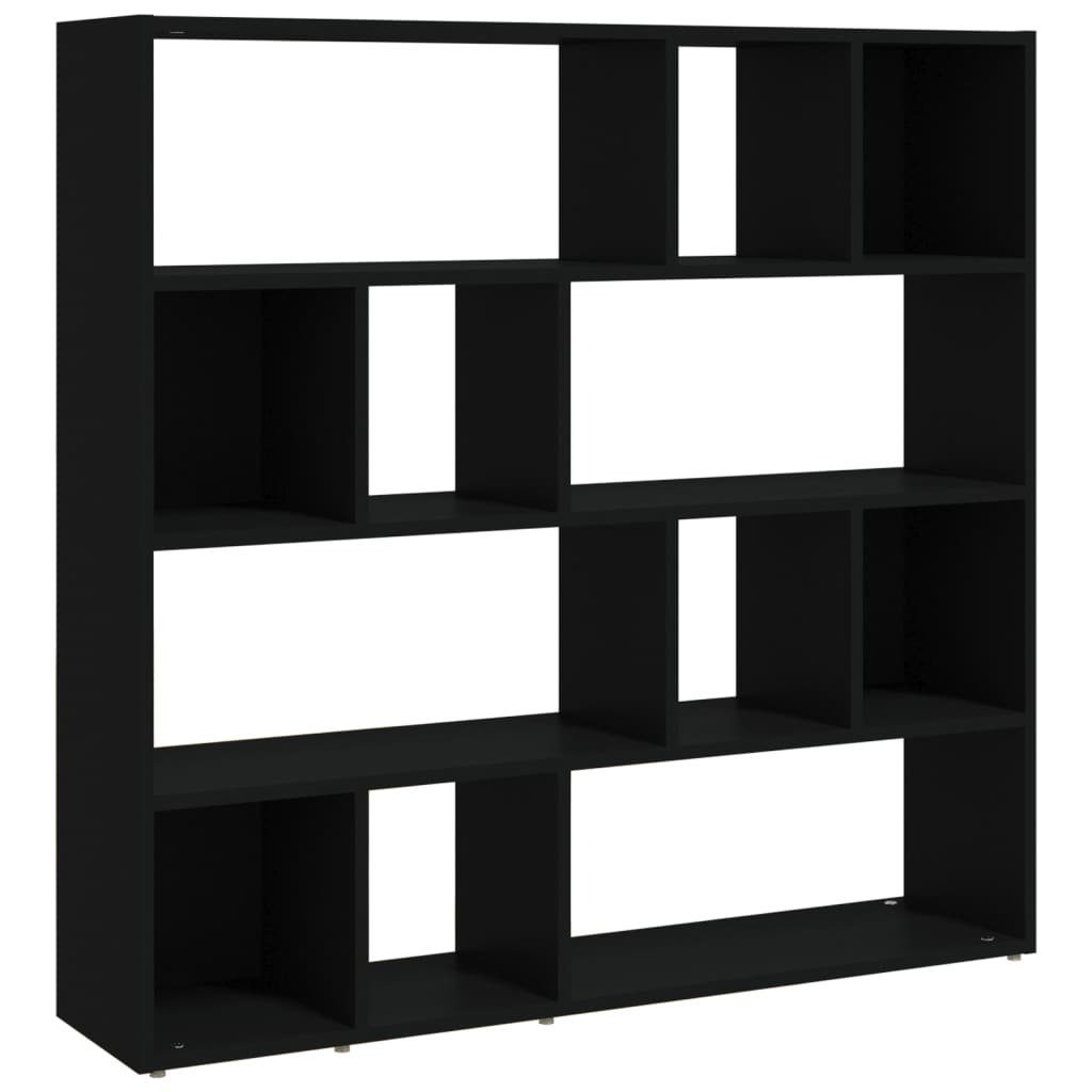 furnicato Raumteiler Bücherregal/Schwarz cm 105x24x102