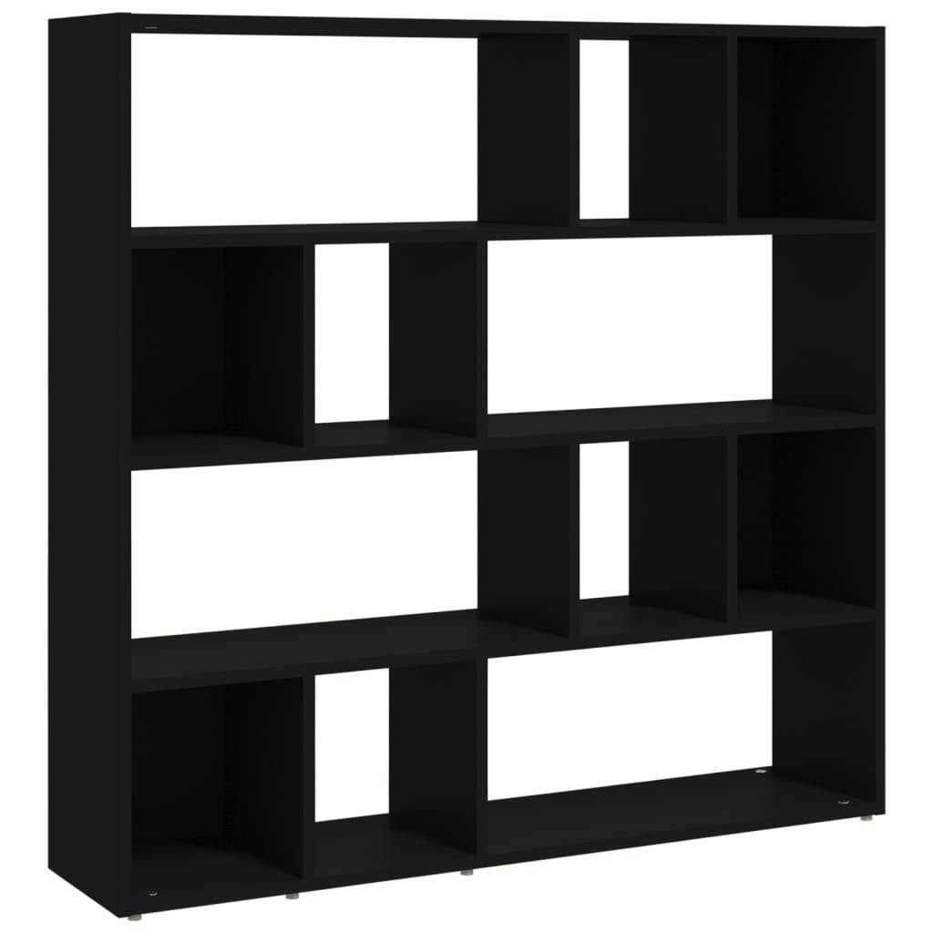furnicato Bücherregal Bücherregal/Raumteiler Schwarz 105x24x102 cm, 1-tlg.