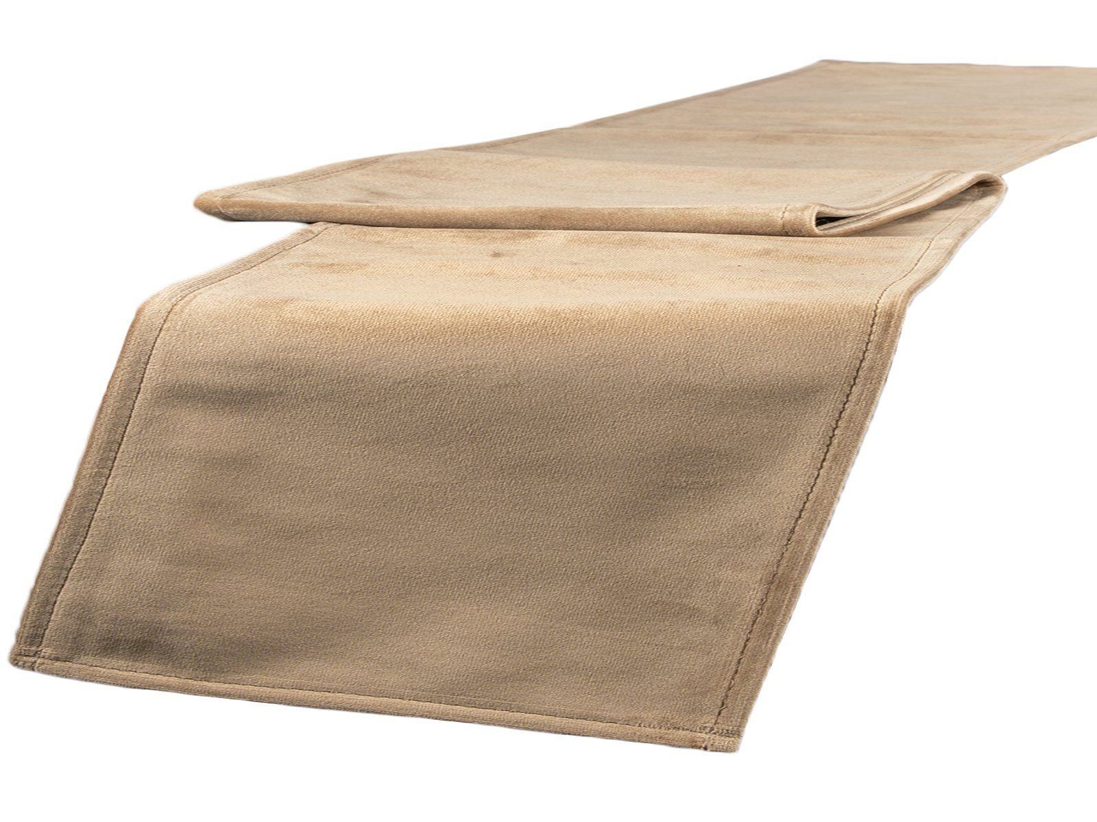 beties Tischläufer braun-beige modern Samt&Sonders ca. cm und Tischläufer), (1-tlg, 40x140 Samt 1 Tischdekoration edel Stück