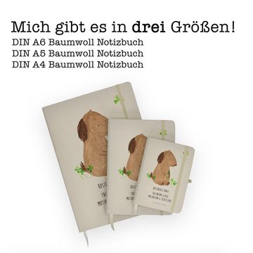 Mr. & Mrs. Panda Notizbuch Hund Kleeblatt - Transparent - Geschenk, Notizen, Notizblock, Haustie Mr. & Mrs. Panda, Personalisierbar