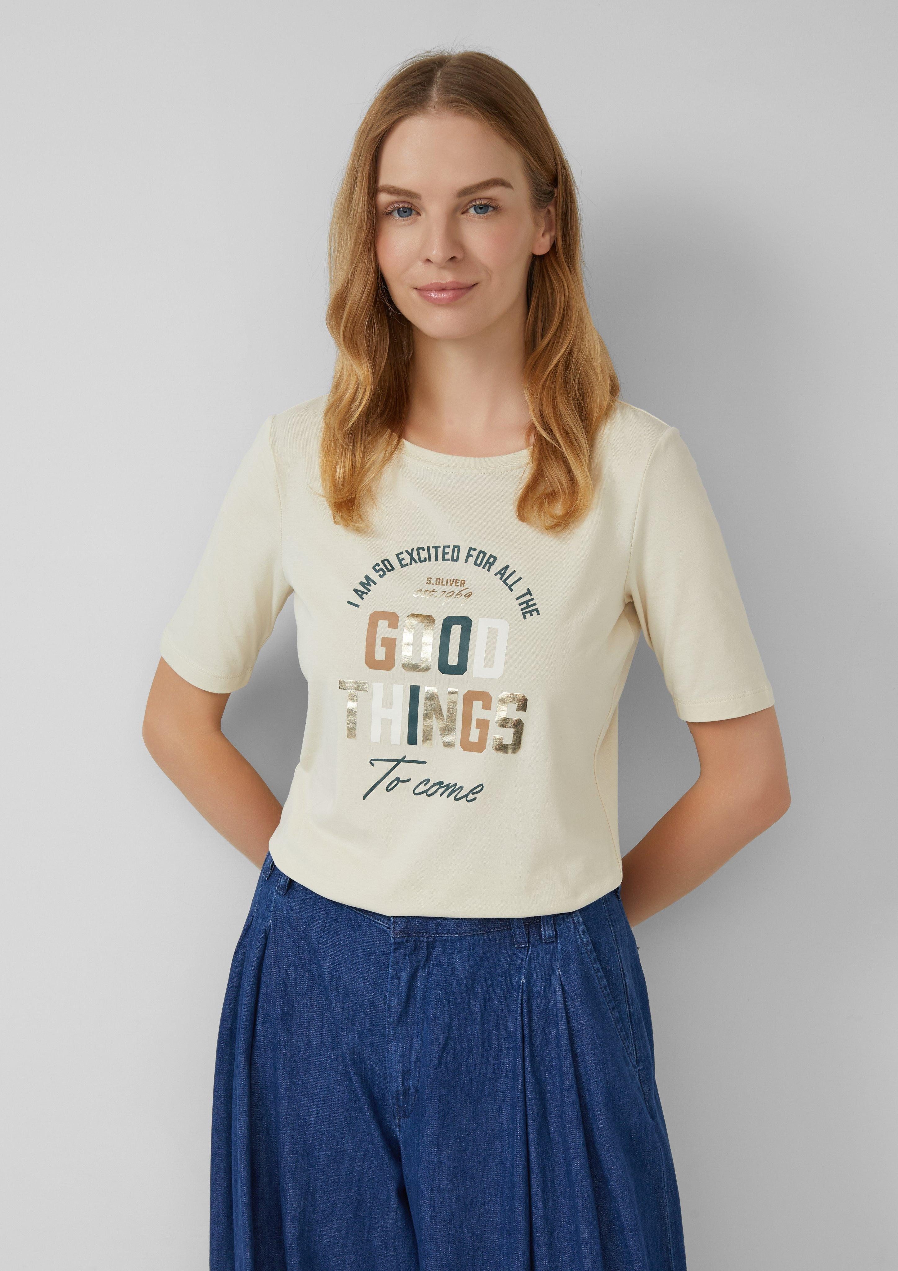 s.Oliver Kurzarmshirt T-Shirt im Slim Fit günstig online kaufen
