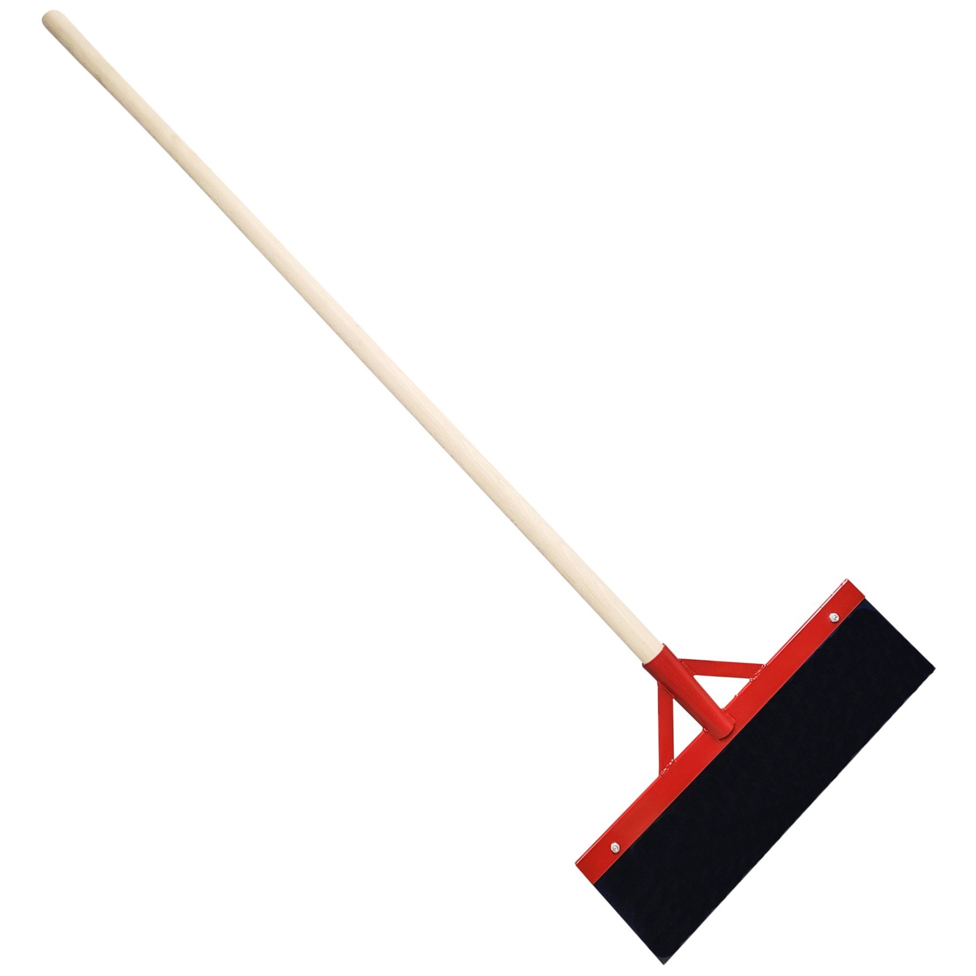BauSupermarkt24 Schneeschieber Stoßscharre 50 cm MIT STREBE und Hartholz-Stiel