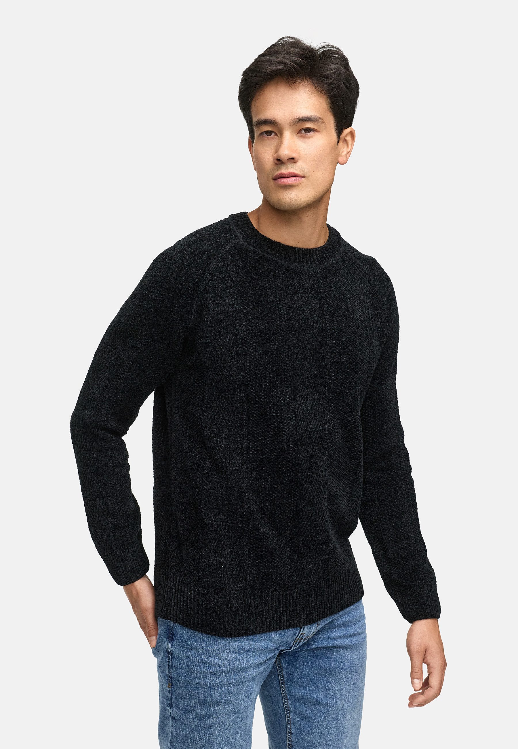 Indicode Strickpullover Herren INOlio Pullover Herrenpullover Herren Pullover mit Rundhalsausschnitt und Strickstruktur