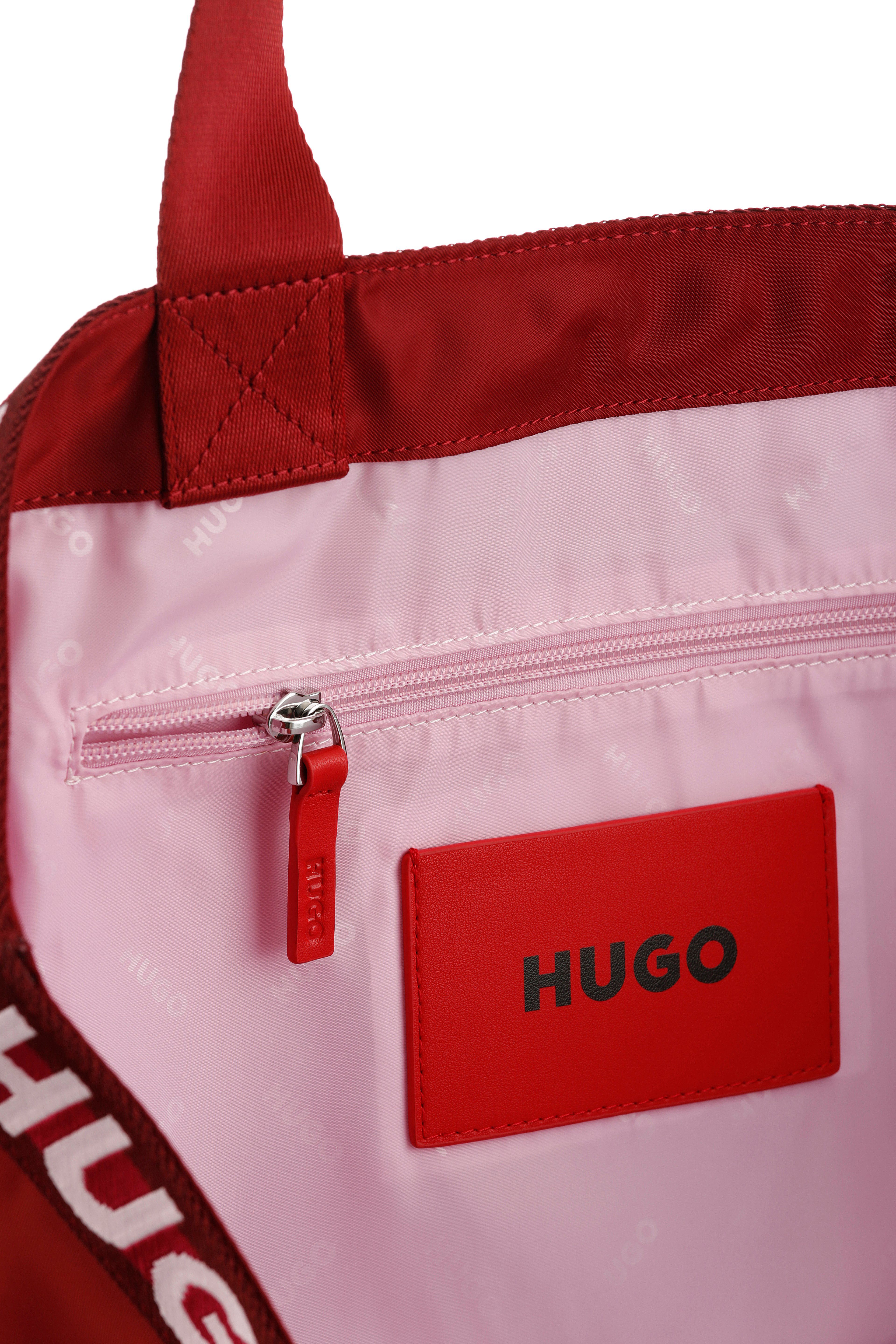 mit dunkelrot geräumigem Tote, HUGO Hauptfach Becky Shopper