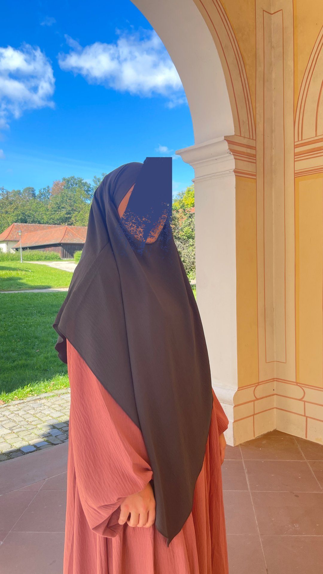 Khimar Stoff einlagig Kopftuch Anthrazit aus Jazz HIJABIFY