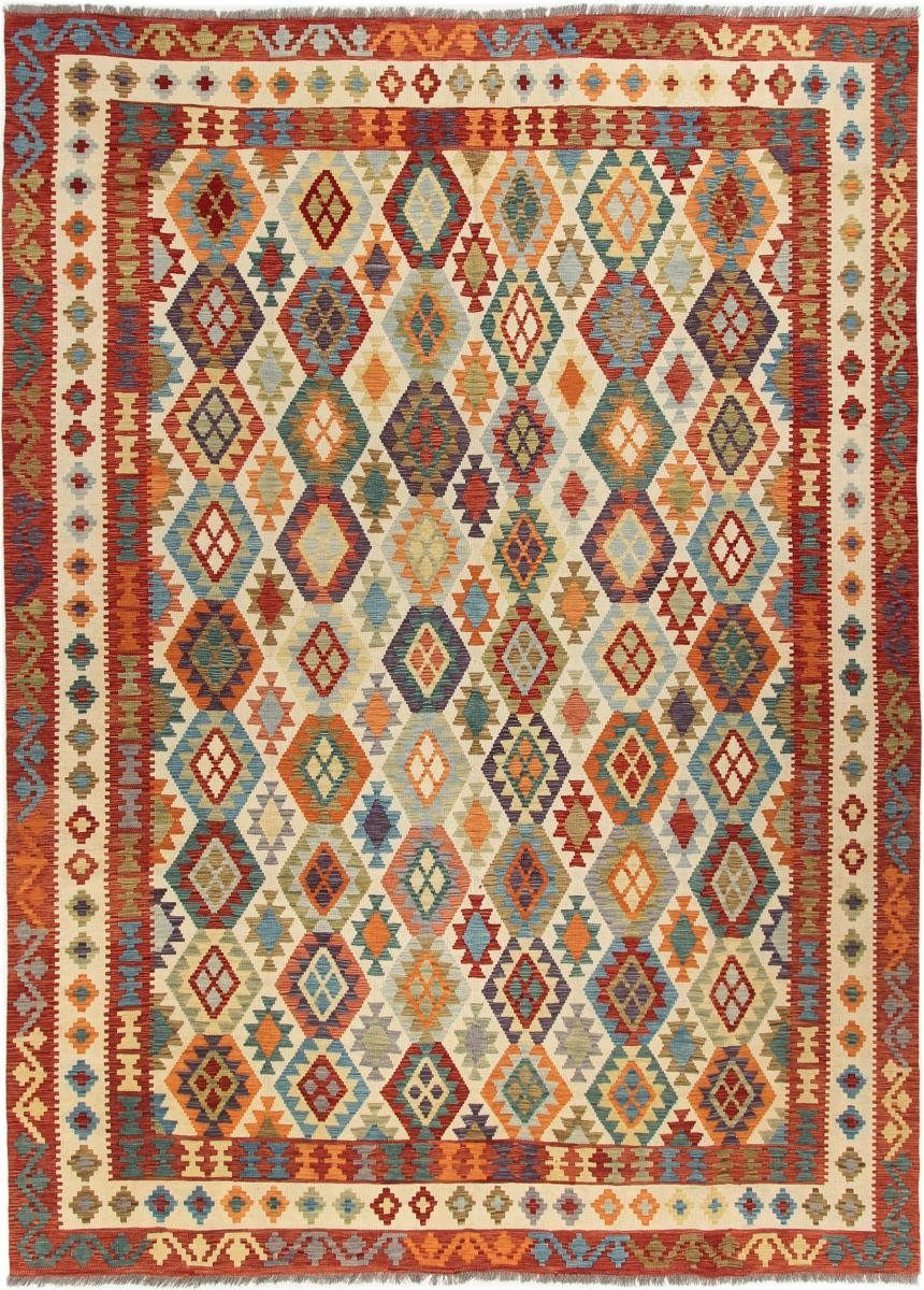 Orientteppich Kelim Afghan 251x343 Handgewebter Orientteppich, Nain Trading, rechteckig, Höhe: 3 mm