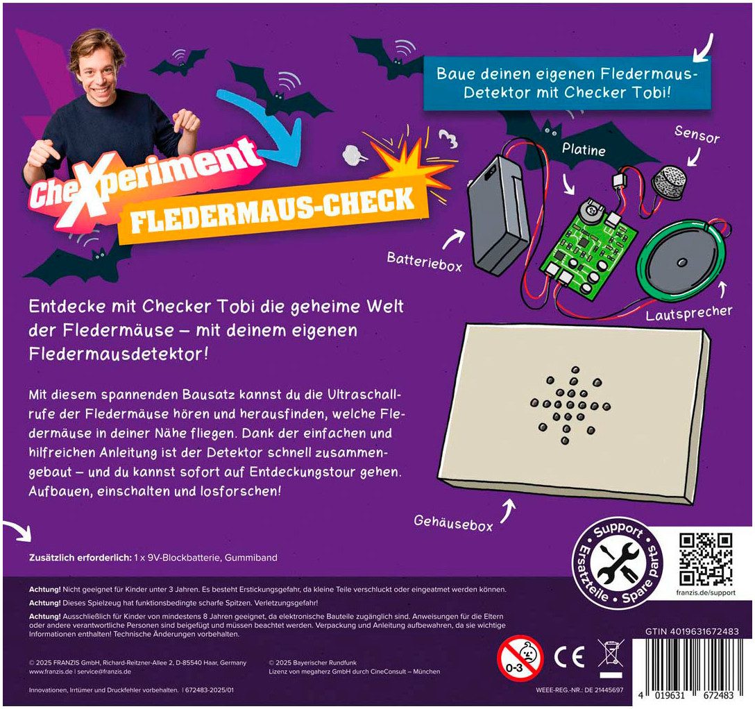 Franzis Experimentierkasten Franzis: Checker Tobi CheXperiment Fledermaus-Check