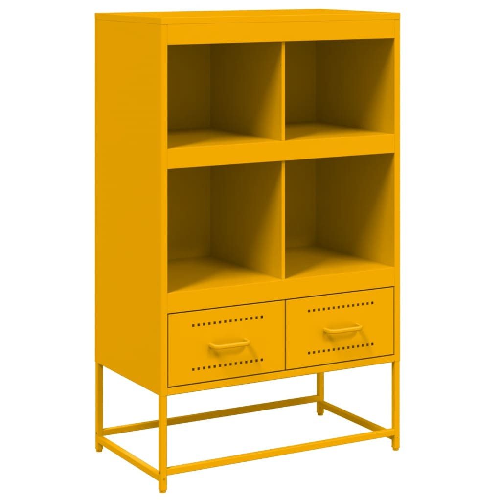 vidaXL Highboard NA Highboard Hochschrank Buffetschrank Anrichte Senfgelb 68,5x39x111,5